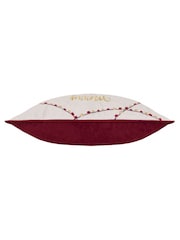Furn Snow Berry Joy To All Embroidered Velvet Cushion - Image 3 of 4