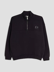 River Island Black Essentials Funnel Sweat Top - Image 1 of 4