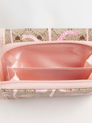 River Island Brown Faux Leather Monogram Bow Purse - Image 5 of 5