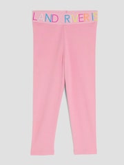 River Island Pink Rainbow Waistband Leggings - Image 1 of 4