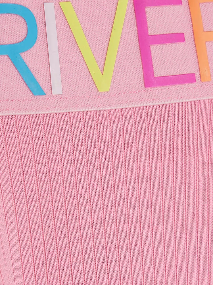 River Island Pink Rainbow Waistband Leggings - Image 2 of 4