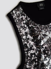 River Island Black Cherry Sequin Tank - Image 3 of 4