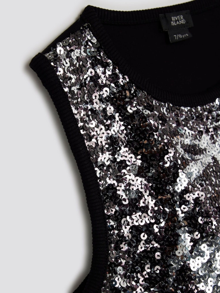Buy River Island Black Cherry Sequin Tank from Next Oman