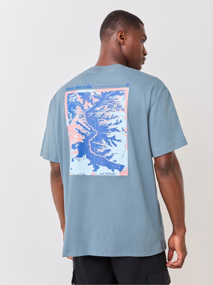 Jack Wolfskin Blue Confident T-Shirt - Image 1 of 7 Jack Wolfskin Blue Confident T-Shirt - Image 1 of 7
