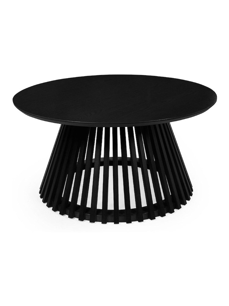 Julian Bowen Black Ollie Round Coffee Table - Image 2 of 6
