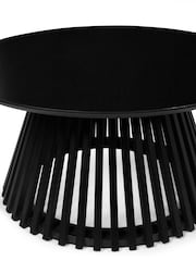 Julian Bowen Black Ollie Round Coffee Table - Image 3 of 6