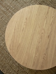 Julian Bowen Natural Oak Ollie Round Coffee Table - Image 3 of 6