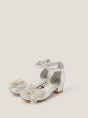 Monsoon Silver Butterfly Metallic Heels - Image 2 of 3