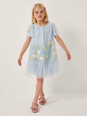 Monsoon Blue Emilia Embroidered Drop Waist Party Dress - Image 1 of 4