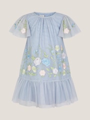 Monsoon Blue Emilia Embroidered Drop Waist Party Dress - Image 2 of 4