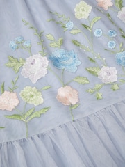 Monsoon Blue Emilia Embroidered Drop Waist Party Dress - Image 4 of 4