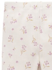 Purebaby Pink Thick Rib Leggings - Image 2 of 4