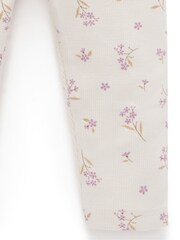 Purebaby Pink Thick Rib Leggings - Image 3 of 4