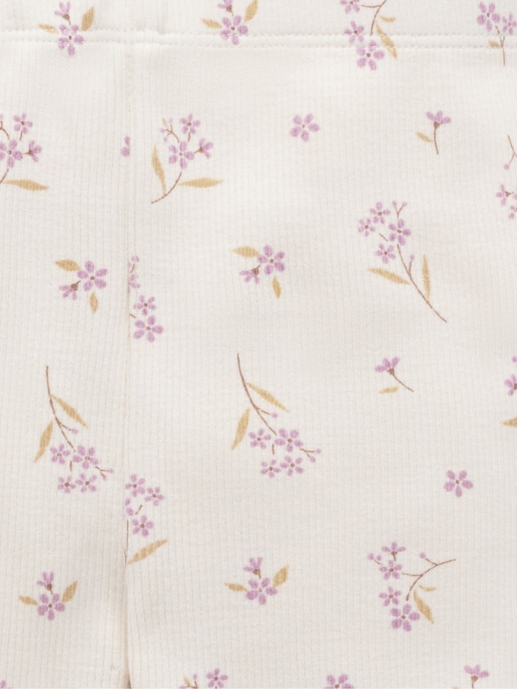 Purebaby Pink Thick Rib Leggings - Image 4 of 4