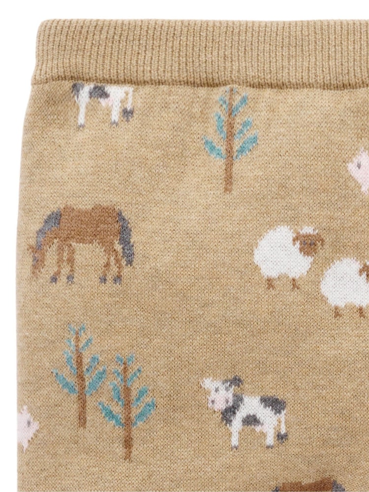 Purebaby Natural On The Farm Leggings - Image 2 of 3 Purebaby Natural On The Farm Leggings - Image 2 of 3