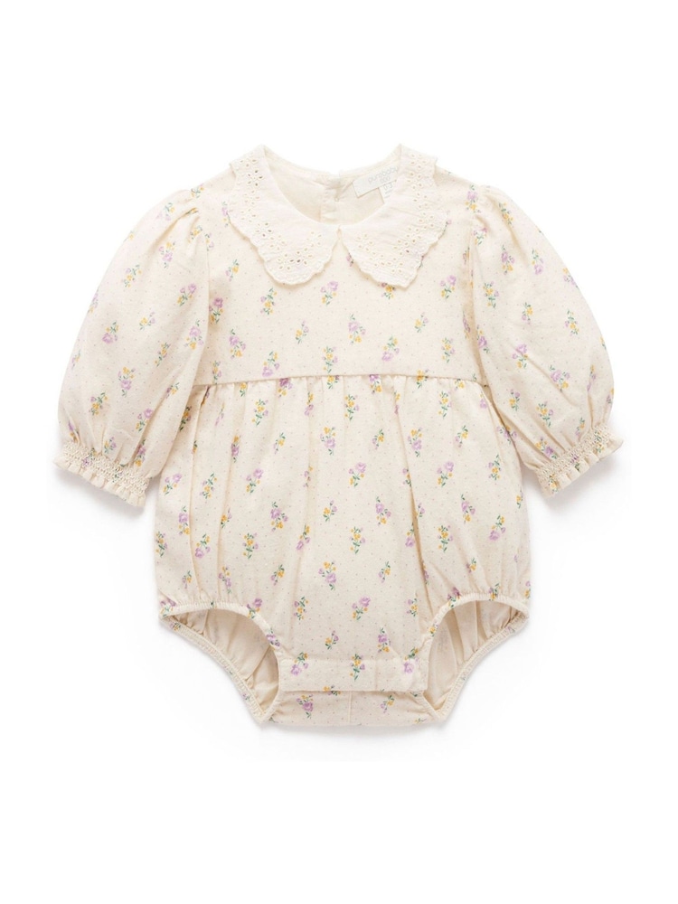 Purebaby Pink Gathered Bodysuit - Image 1 of 4