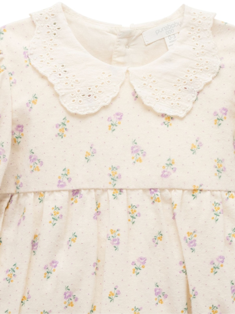 Purebaby Pink Gathered Bodysuit - Image 4 of 4 Purebaby Pink Gathered Bodysuit - Image 4 of 4