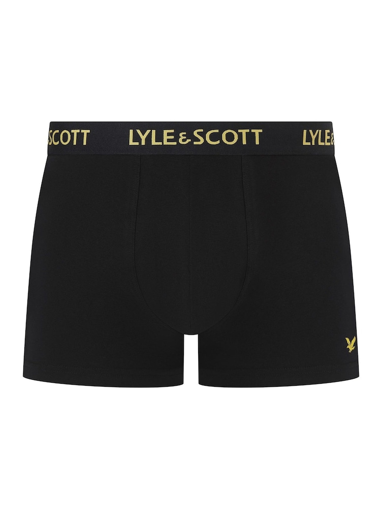 Lyle & Scott Black Miller Underwear Trunks 5 Pack - Image 2 of 6 Lyle & Scott Black Miller Underwear Trunks 5 Pack - Image 2 of 6
