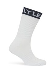 Lyle & Scott White Montrose Sports 5 Pack Socks - Image 6 of 6