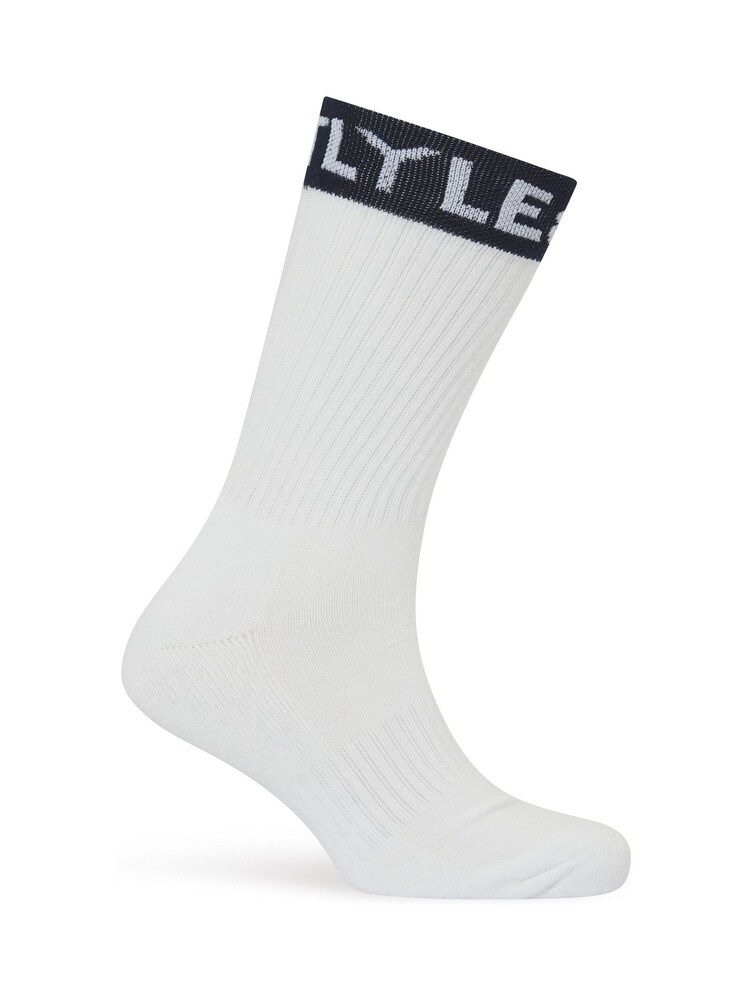 Lyle & Scott White Montrose Sports 5 Pack Socks - Image 6 of 6