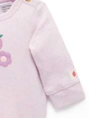 Purebaby Pink Light Applique Bodysuit - Image 2 of 4