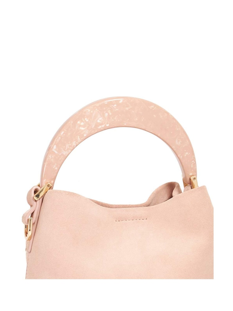 Dune London Pink Dharla Moulded Handle Scoop Bag - Image 5 of 5 Dune London Pink Dharla Moulded Handle Scoop Bag - Image 5 of 5