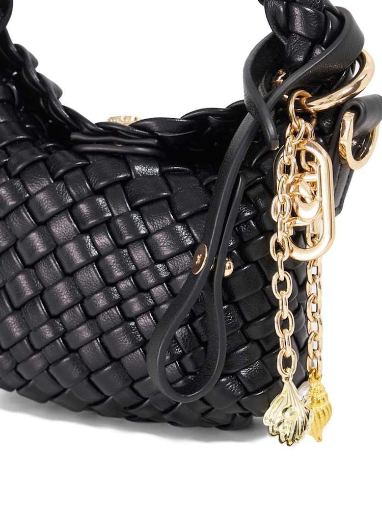 Dune London Black Small Deliberate Xs Extra Woven Charm Bag - Image 5 of 5 Dune London Black Small Deliberate Xs Extra Woven Charm Bag - Image 5 of 5