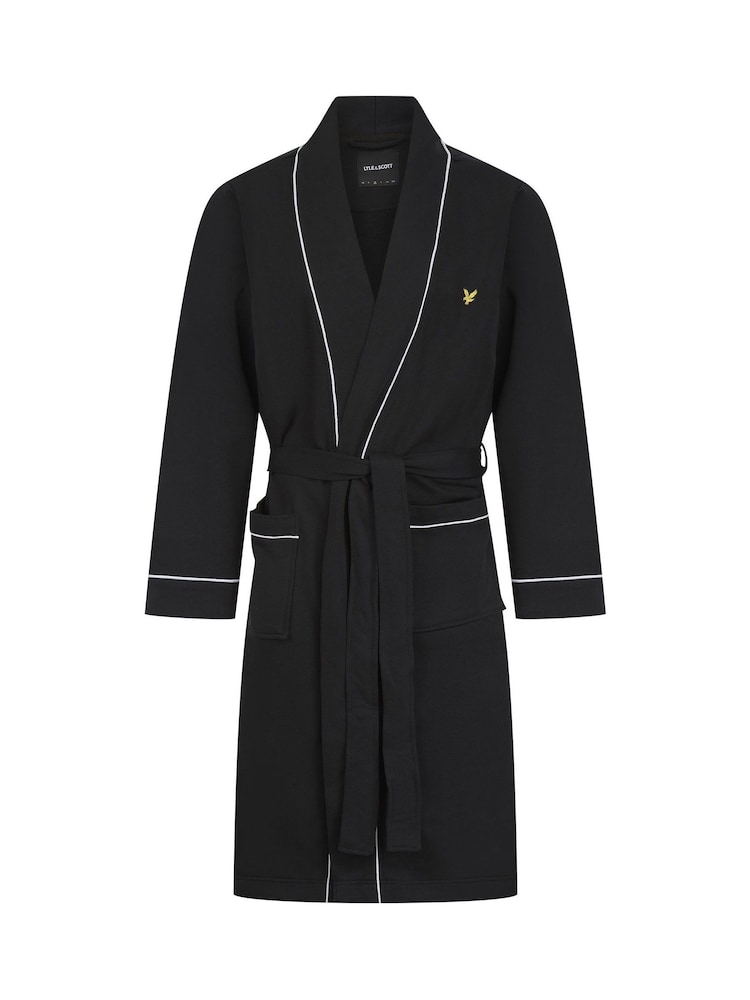 Lyle & Scott Black Kobe Kimono Robe - Image 1 of 3