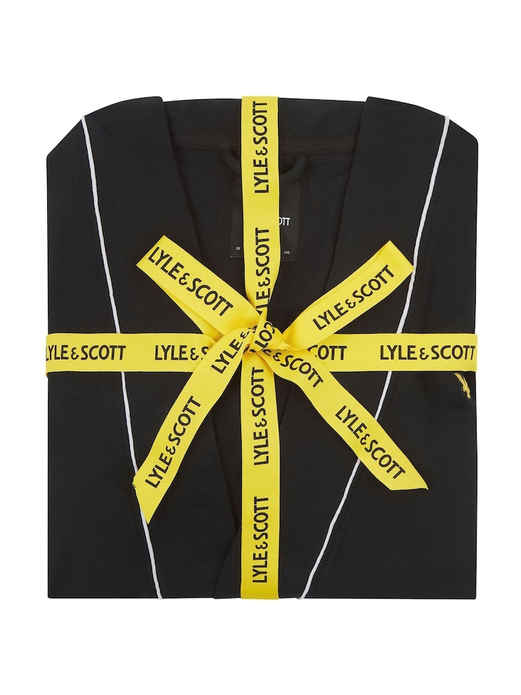 Lyle & Scott Black Kobe Kimono Robe - Image 2 of 3