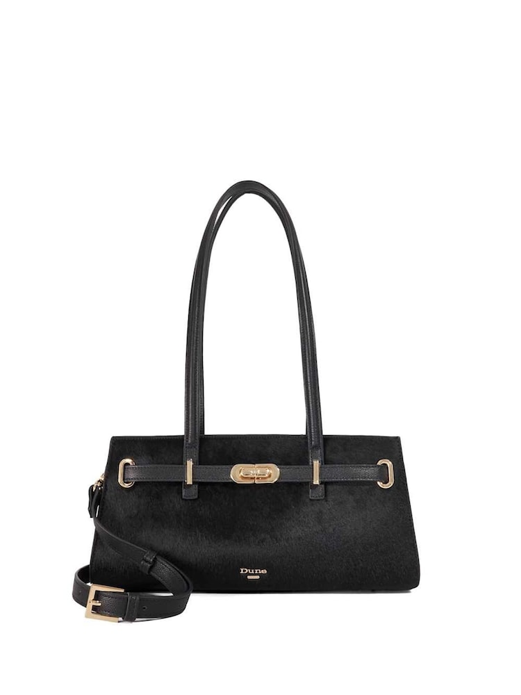 Dune London Black Depend East West Medium Tote Bag - Image 1 of 4