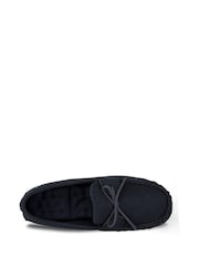 Totes Blue Isotoner Mens Herringbone Lined Moccasin - Image 3 of 5