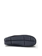 Totes Blue Isotoner Mens Herringbone Lined Moccasin - Image 4 of 5