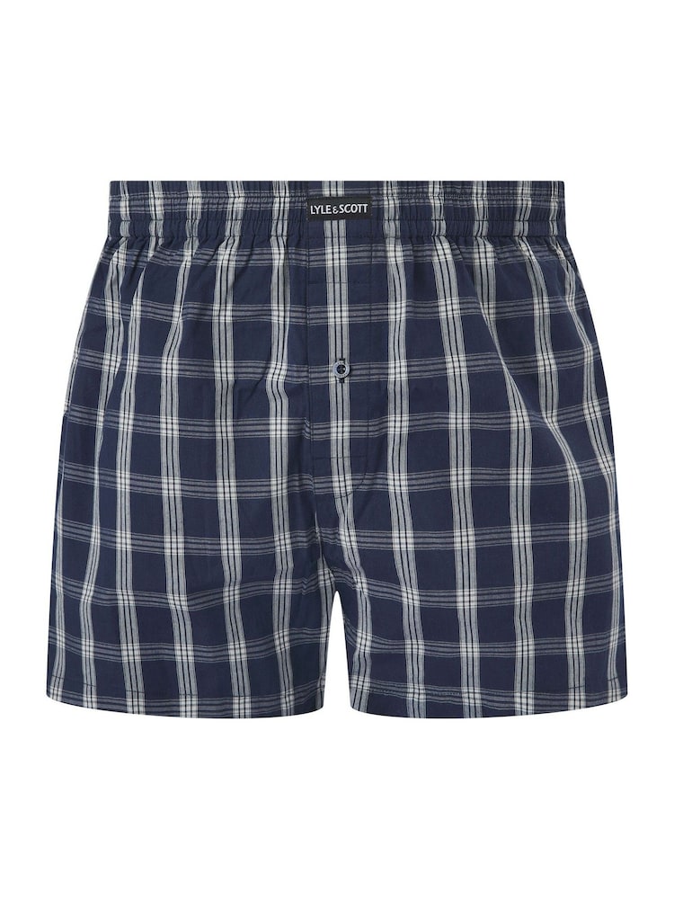 Lyle & Scott Blue Robinson Woven Boxers 3 Pack - Image 2 of 4 Lyle & Scott Blue Robinson Woven Boxers 3 Pack - Image 2 of 4