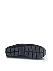 Totes Blue Isotoner Mens Suede Moccasin With Water Repellency - Image 4 of 5