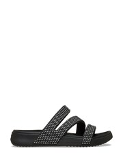 Crocs Black Getaway Gems Strappy Sandals - Image 1 of 6