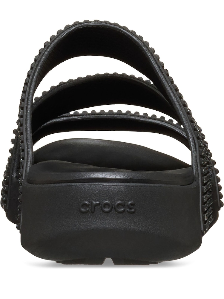 Crocs Black Getaway Gems Strappy Sandals - Image 2 of 6