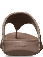 Crocs Brown Getaway Gems Triangle Flip-Flops - Image 5 of 6