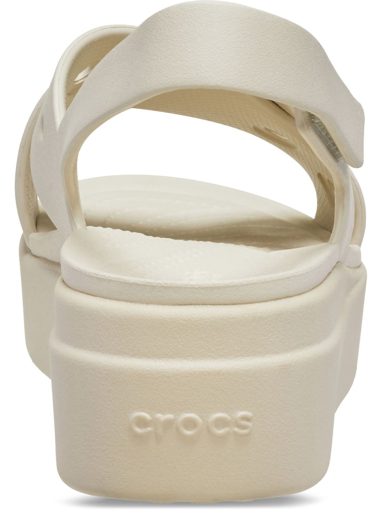 Crocs Brown Brooklyn 4U Cross Strap Wedge Sandals - Image 6 of 6