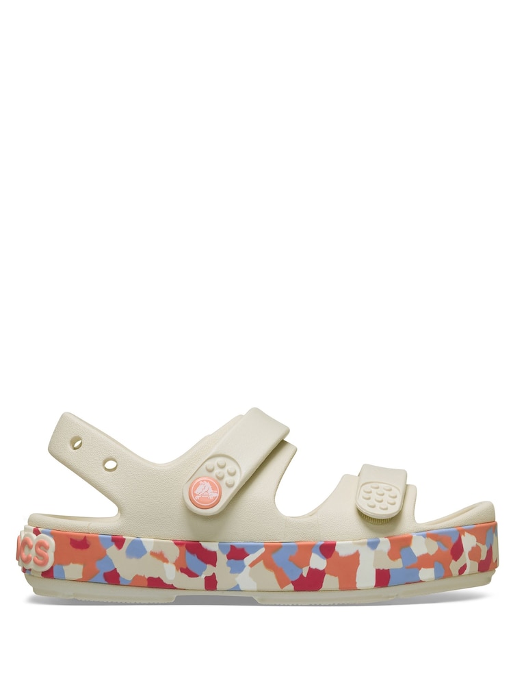 Crocs Cream Crocband Cruiser Glow Confetti Band Sandals - Image 1 of 6