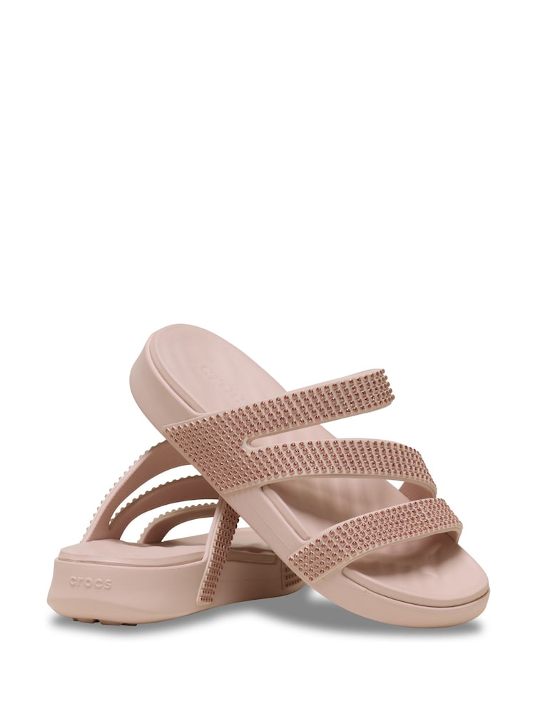 Crocs Pink Getaway Gems Strappy Sandals - Image 2 of 6