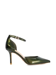 Dune London Green Calmness Pointed Back Counter Court Shoes - Image 2 of 6