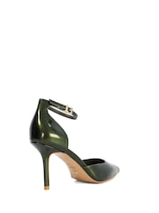 Dune London Green Calmness Pointed Back Counter Court Shoes - Image 4 of 6