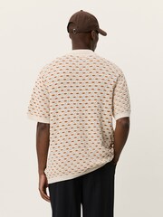 Les Deux White Esmay Shell Knitted Polo Shirt - Image 2 of 6