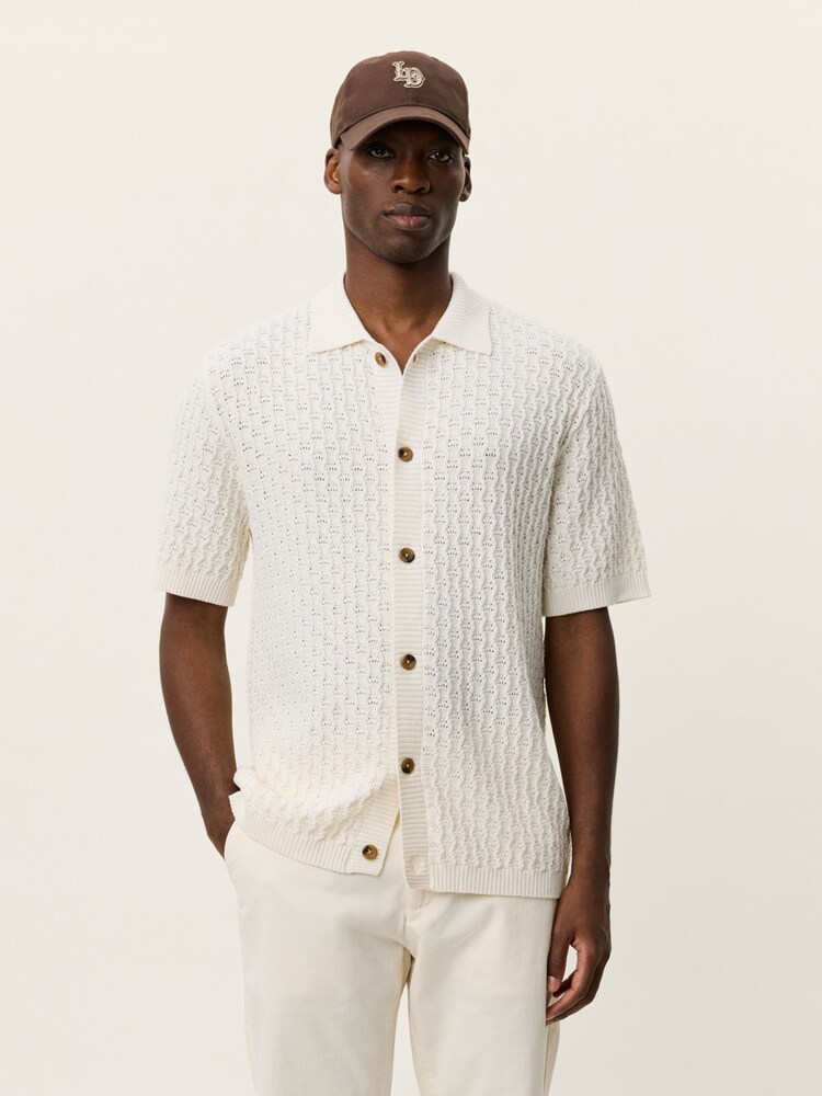 Les Deux White Gespertus Knitted Shirt - Image 1 of 6