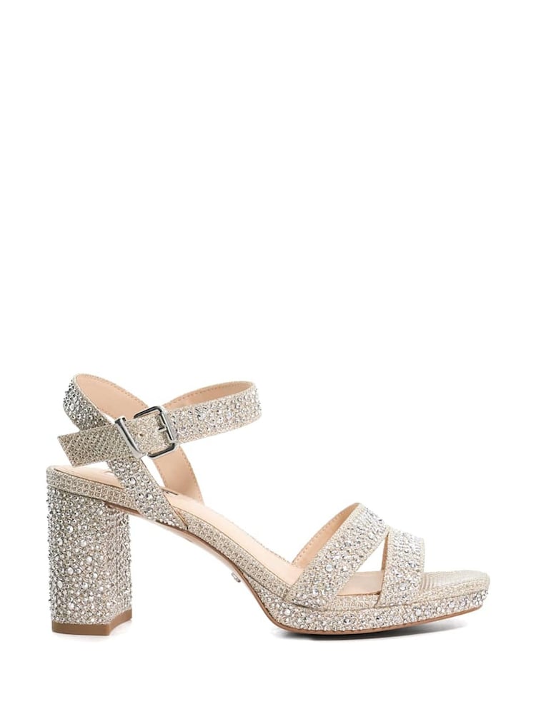 Dune London Gold Manifesting Mini Platform Sandals - Image 2 of 6 Dune London Gold Manifesting Mini Platform Sandals - Image 2 of 6
