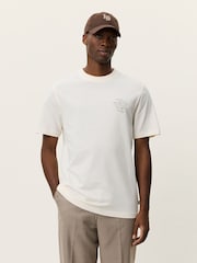 Les Deux White Ben Faience Print T-Shirt - Image 1 of 5