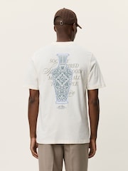 Les Deux White Ben Faience Print T-Shirt - Image 2 of 5