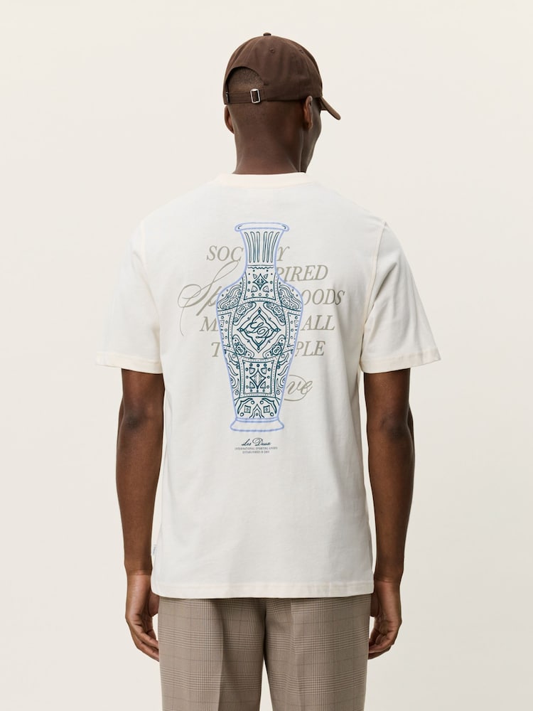 Les Deux White Ben Faience Print T-Shirt - Image 2 of 5