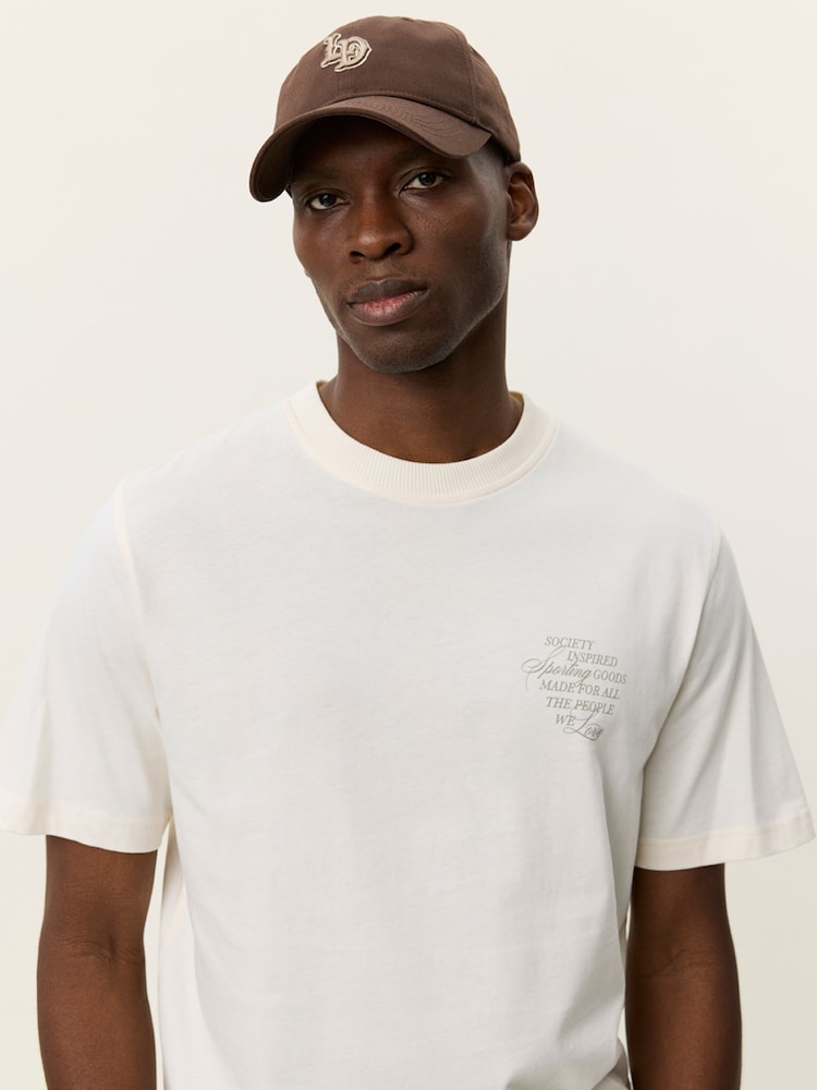 Les Deux White Ben Faience Print T-Shirt - Image 5 of 5