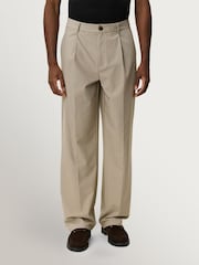 Les Deux Natural Reece Pleated Mini Check Trousers - Image 5 of 5